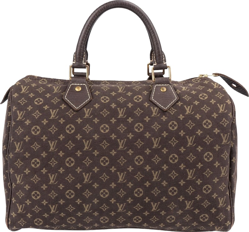 Louis Vuitton Monogram Mini Lin Speedy 30 Handbag