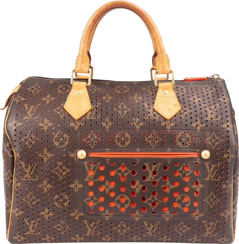 Louis Vuitton Limited Monogram Perforated Canvas Speedy 30 Handbag