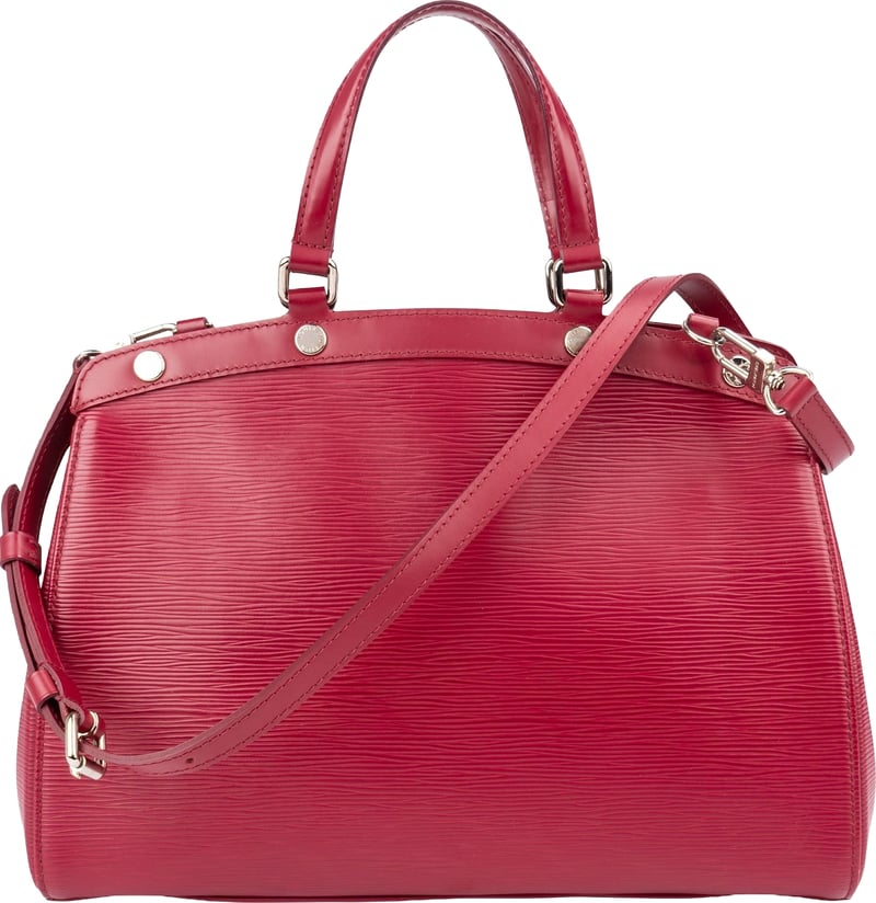 Louis Vuitton Red Epi Leather Brea MM Handbag