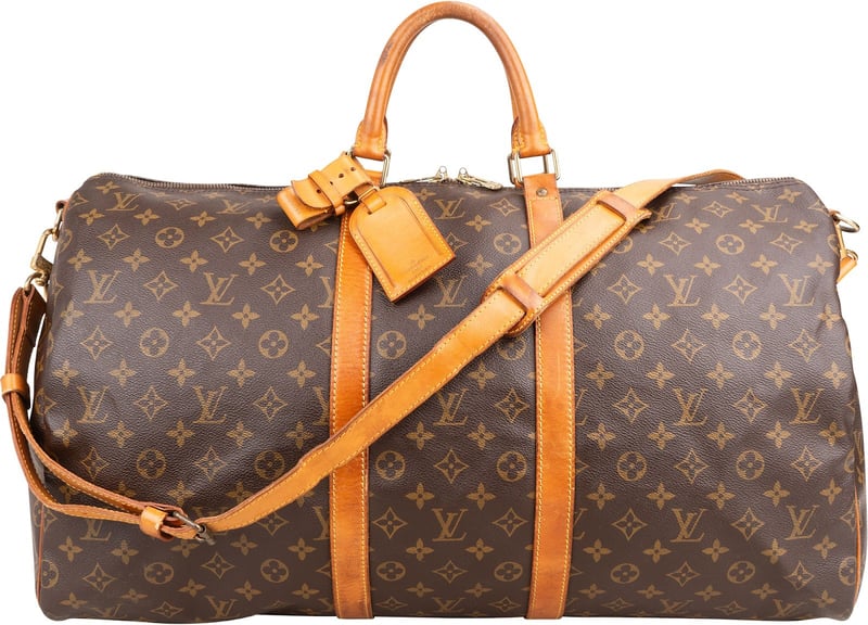 Louis Vuitton Monogram Canvas Keepall 55 Bandoulière Travel Bag