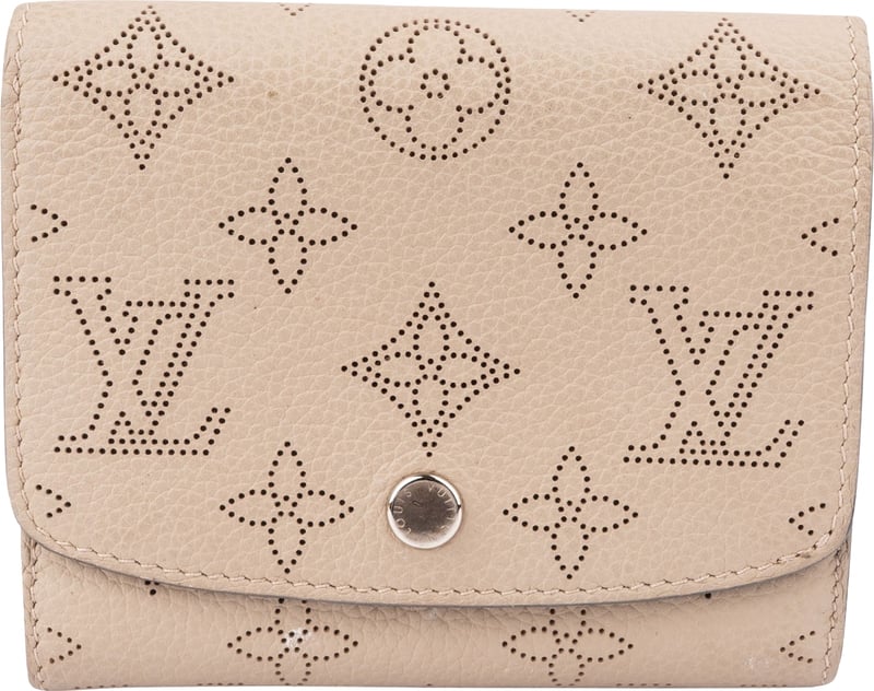Louis Vuitton Canvas Monogram Mahina Leather Iris Compact Wallet