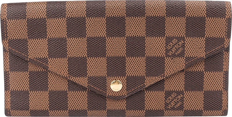 Louis Vuitton Monogram Damier Ebene Canvas NM Sarah Wallet
