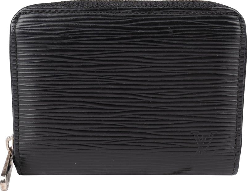 Louis Vuitton Noir Epi Leather Zippy Coin Purse Wallet