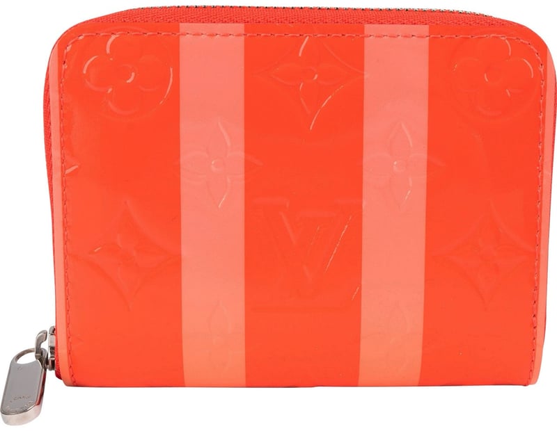 Louis Vuitton Monogram Vernis Poppy Raye Zippy Coin Purse Wallet
