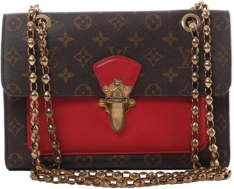 Louis Vuitton Victoire Monogram Canvas Crossbody Bag in Brown x Red M41731