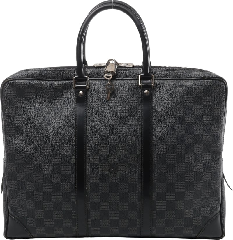 Louis Vuitton Porte Document Voyages Damier Graphite Handbag in Black N41125
