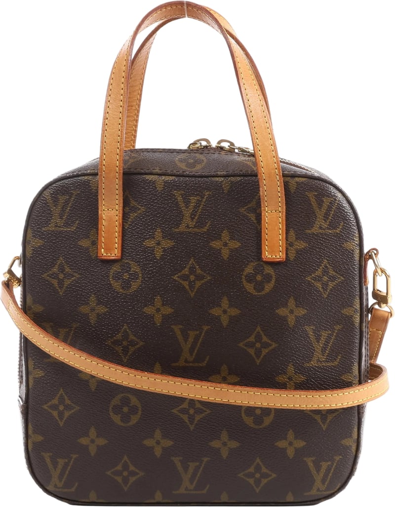 Louis Vuitton Spontini Monogram Canvas 2Way Handbag in Brown
