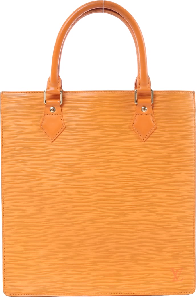 Louis Vuitton Sac Plat PM Epi Leather Handbag in Orange M5274H