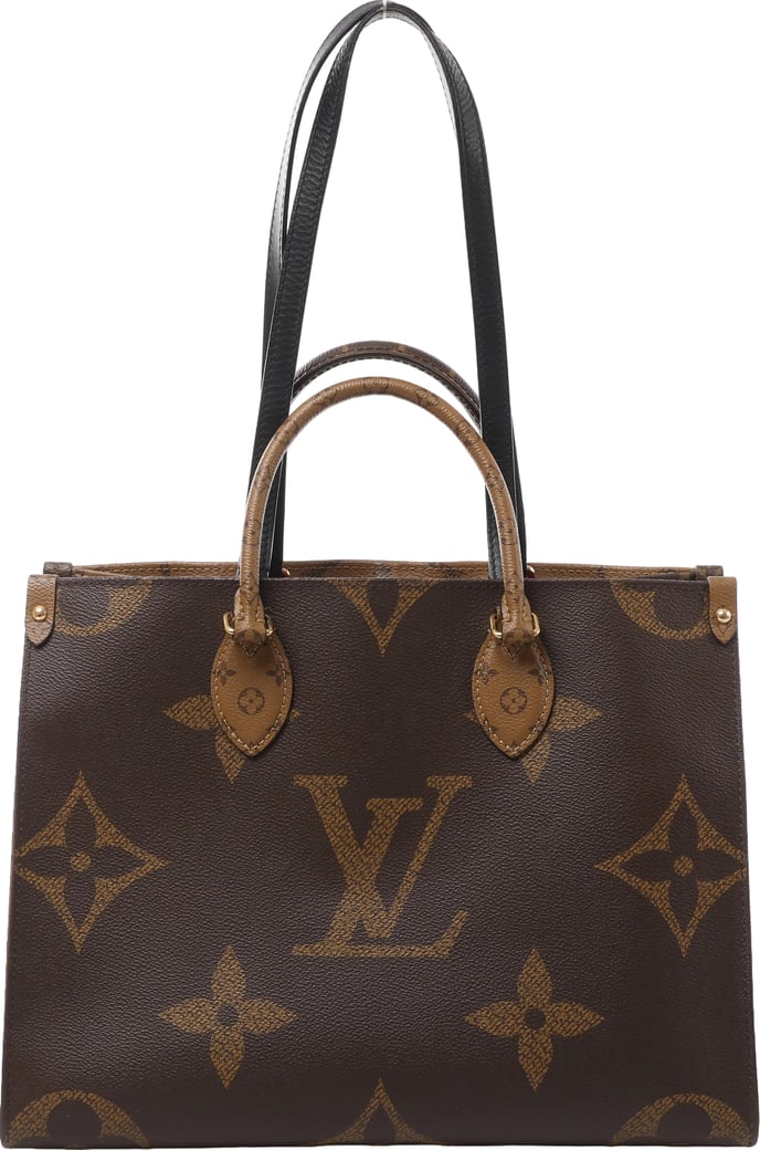Louis Vuitton OnTheGo MM Giant Monogram Reverse 2Way Handbag in Brown M45321