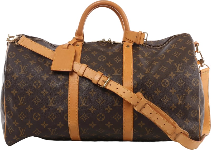 Louis Vuitton Keepall Bandoulière 50 Monogram Travel Bag in Brown M41416