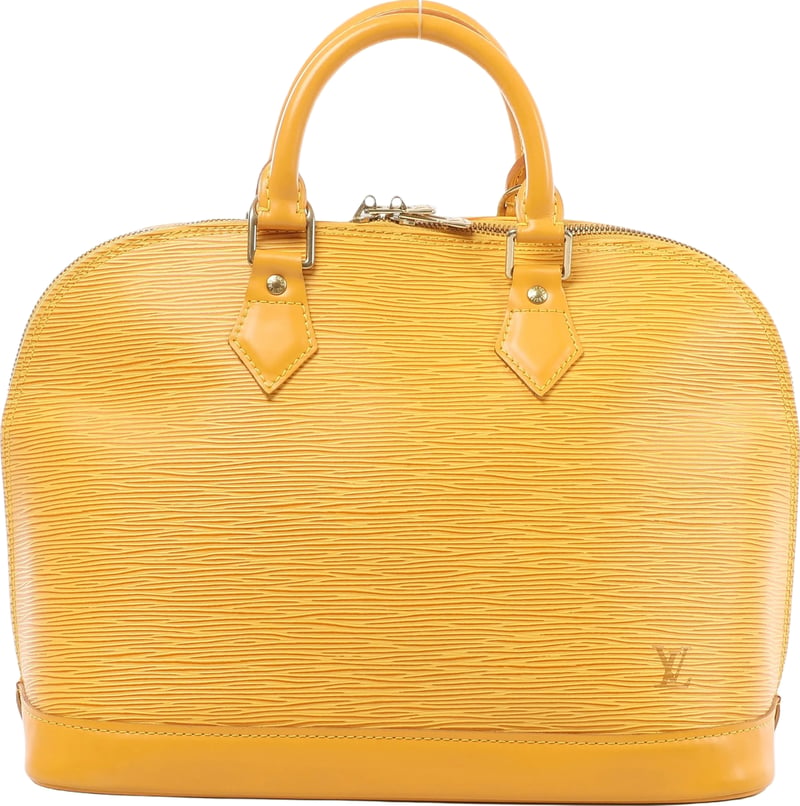 Louis Vuitton Alma Epi Leather Handbag in Yellow M52149