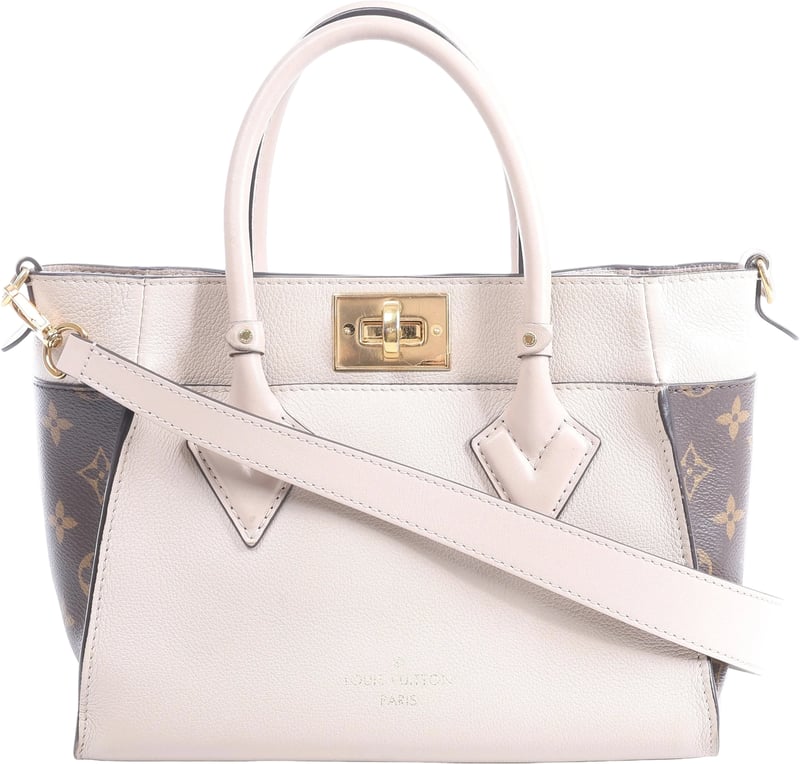 Louis Vuitton On My Side PM Monogram x Leather in Beige×Brown M57729