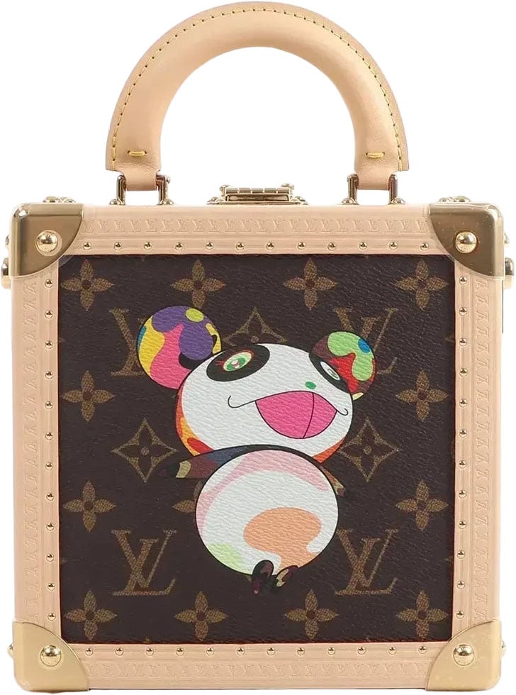 Louis Vuitton x Takashi Murakami Mini Square Trunk Handbag in Brown M13127