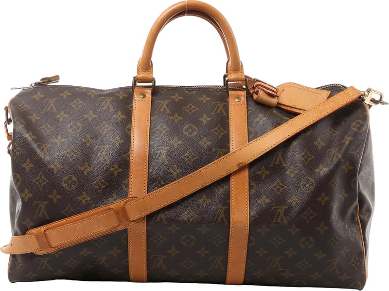Louis Vuitton Keepall Bandoulière 50 Monogram Travel Bag in Brown M41416
