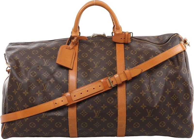Louis Vuitton Keepall Bandoulière 60 Monogram Travel Bag in Brown M41412