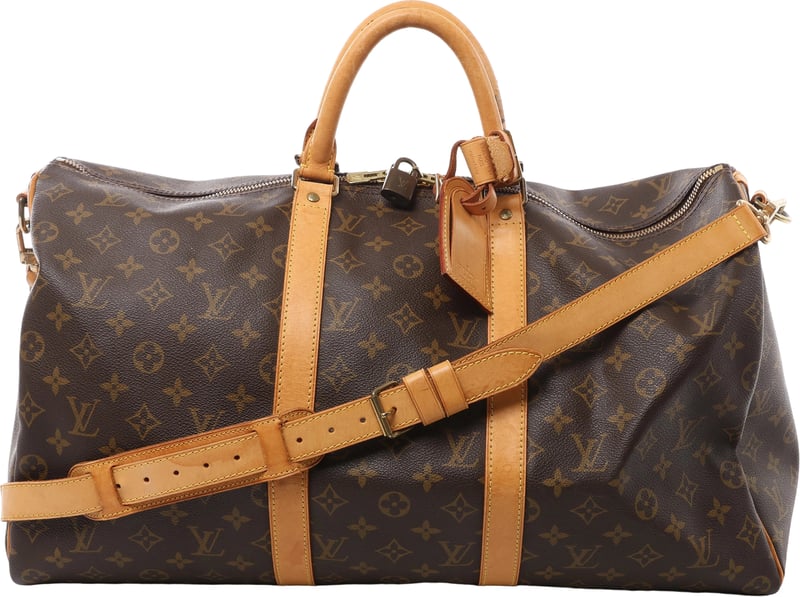 Louis Vuitton Keepall Bandoulière 50 Monogram Travel Bag in Brown M41416