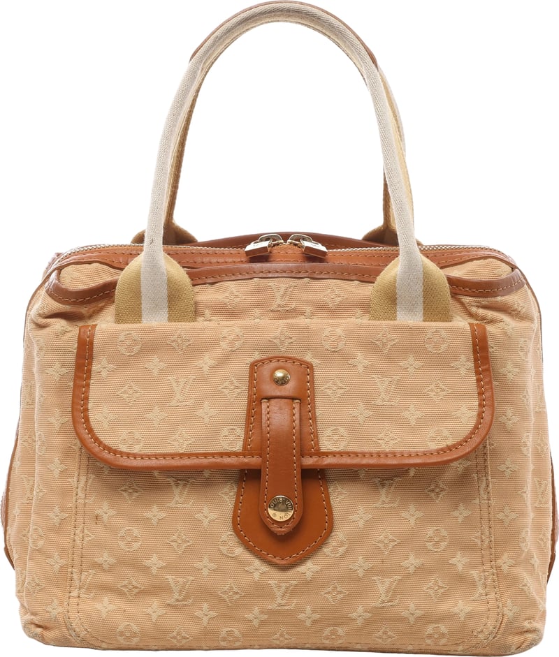Louis Vuitton Sac Mary Kate Mini Monogram Lin Handbag in Beige x Brown M92505