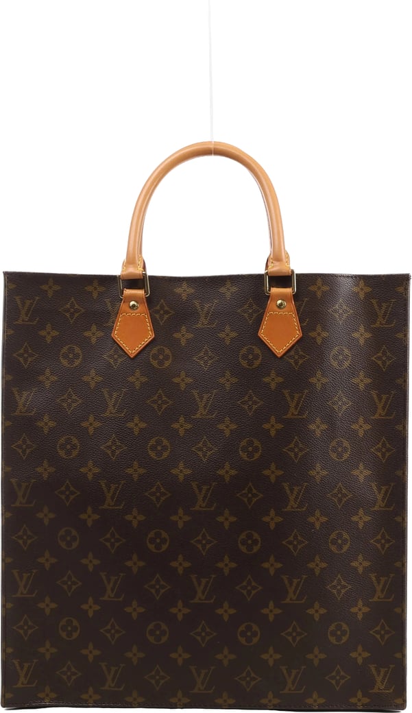 Louis Vuitton Sac Plat Monogram Canvas Handbag in Brown M51140