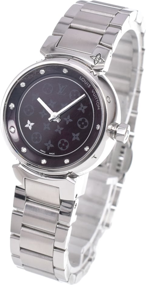Louis Vuitton Tambour Quartz Stainless Steel 28
