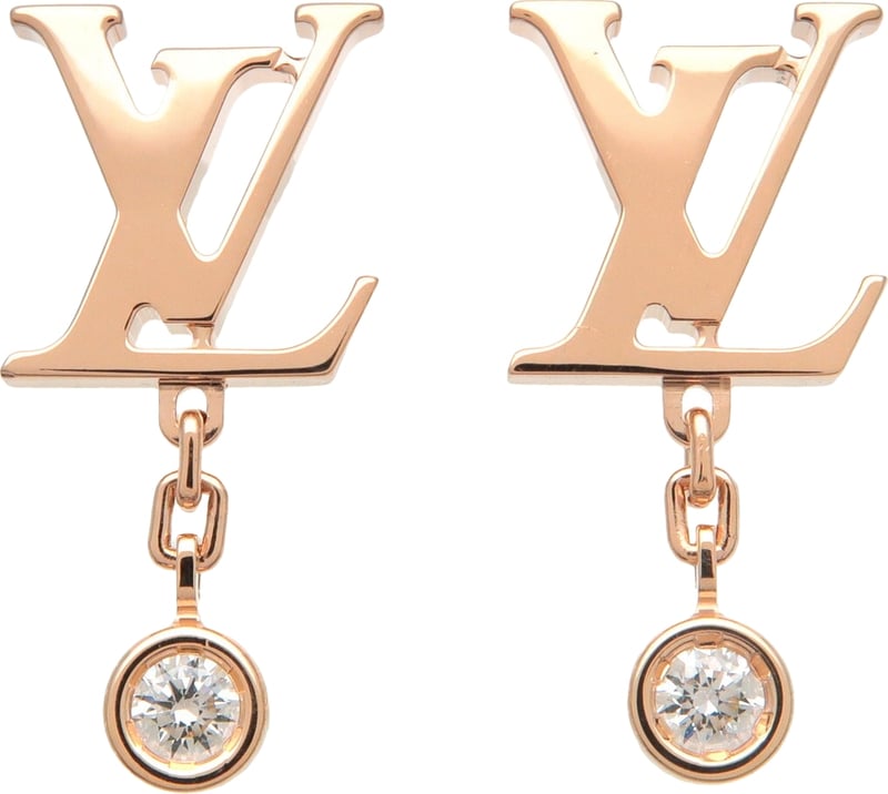 Louis Vuitton Idylle Blossom LV Ear Stud 18K Yellow Gold with Diamond