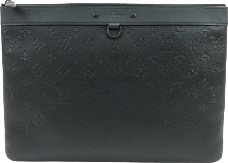 Louis Vuitton Discovery Pochette Monogram Shadow Leather GM