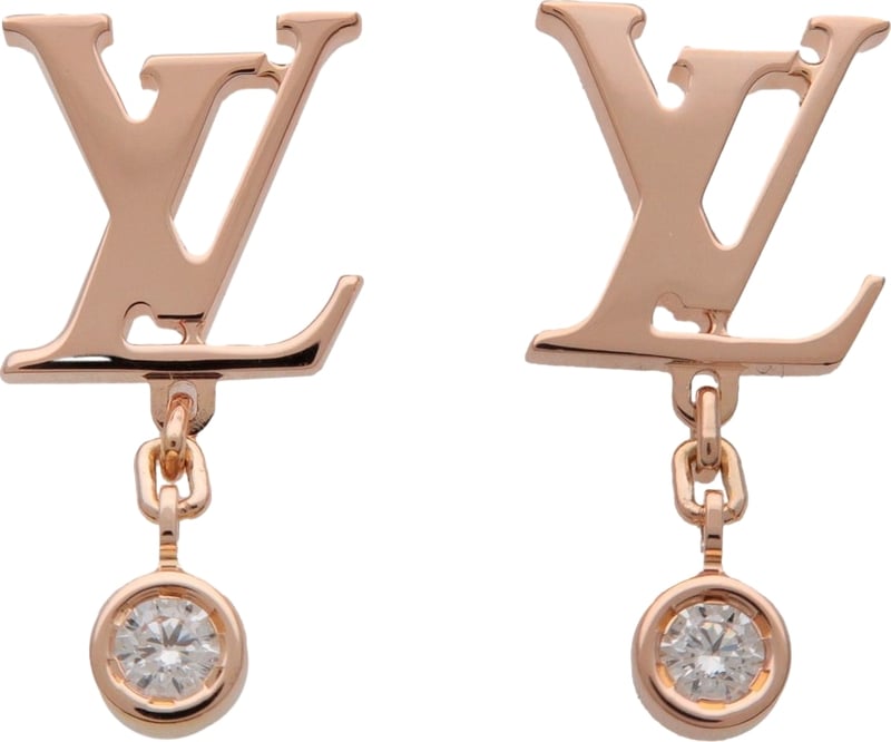 Louis Vuitton Idylle Blossom LV Ear Stud 18K Yellow Gold with Diamond