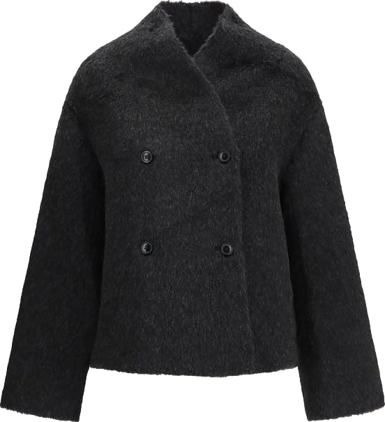 Loulou De Saison Black Alpaca Vicugna Pacos Jacket