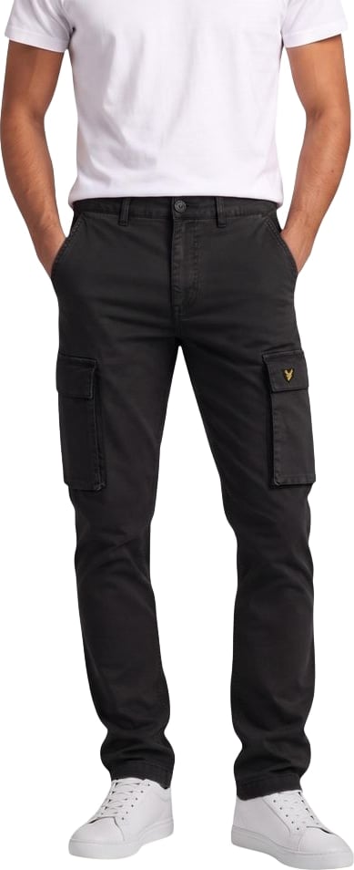 Lyle & Scott Black Cotton Cargo Pants