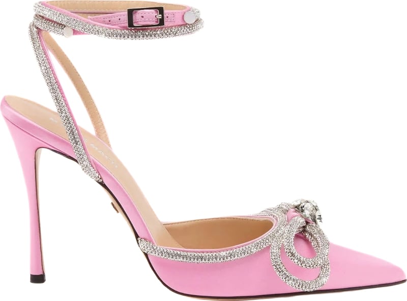 Mach & Mach Double Bow Satin Pumps Pink