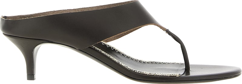 Magda Butrym Brown Leather Stiletto Heel Sandals