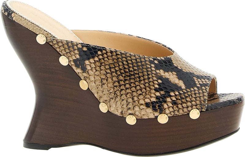 Magda Butrym Brown Calfskin Wedge Sandals