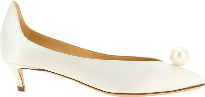 Magda Butrym White Viscose Mid Heel Pumps