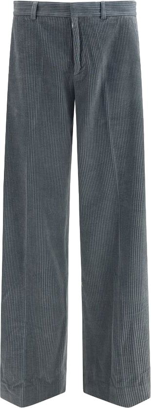 Magliano Gray Cotton Casual Pants