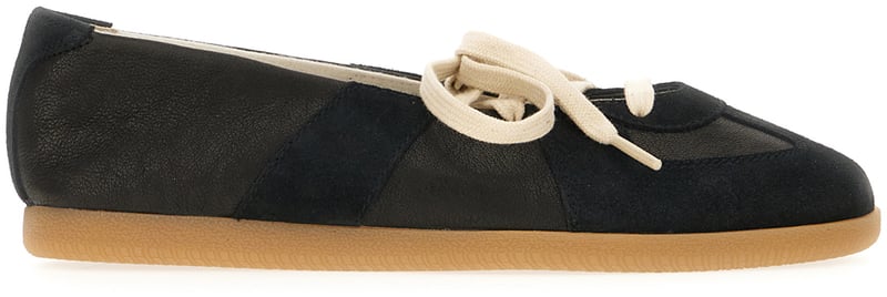 Maison Margiela Black leather ballerinas
