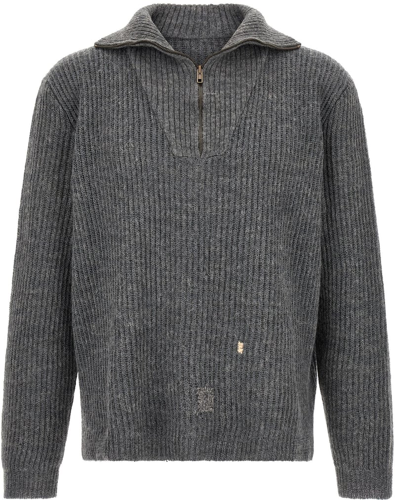Maison Margiela Gray Linen Cardigan
