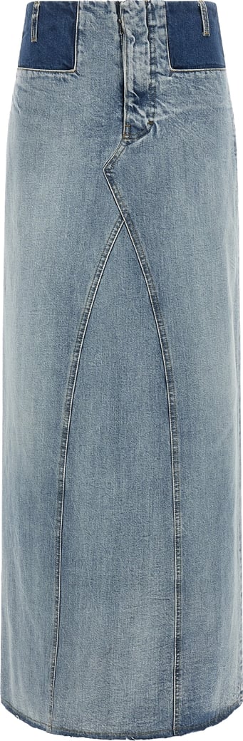 Maison Margiela Blue Cotton Mini Skirt