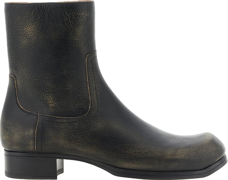 Maison Margiela Black Calfskin Ankle Boots