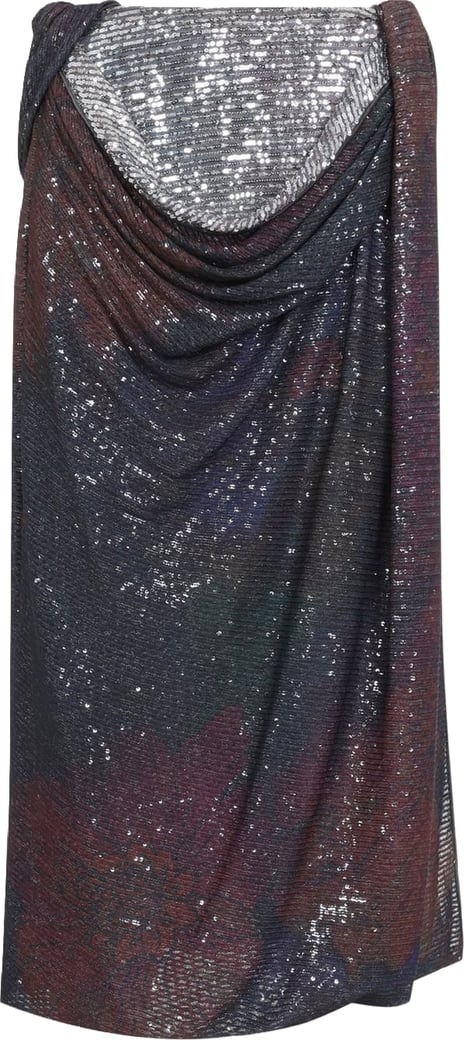 Maison Margiela Sequins Draped Maxi Skirt