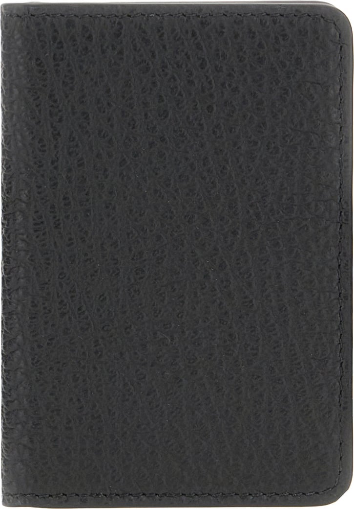 Maison Margiela Black leather card holder
