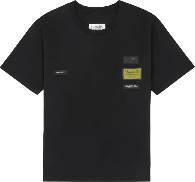 MM6 Maison Margiela Patch-Detail T-shirt Black