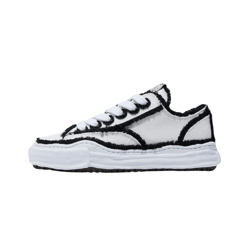 Maison Mihara Yasuhiro Peterson OG Sole Canvas Low Frayed White Black
