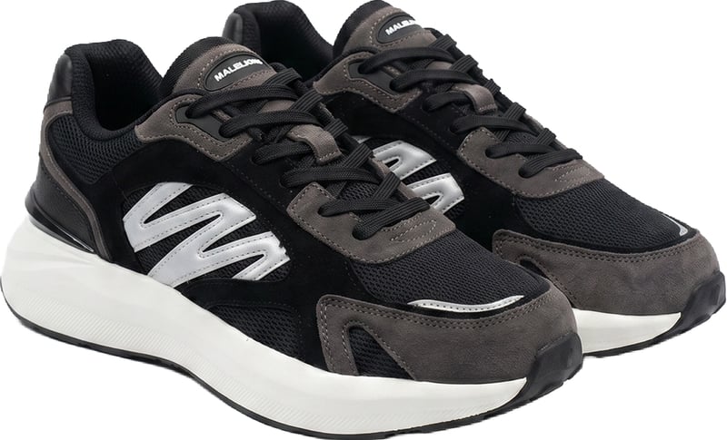 Malelions Malelions Casual Suede Trainer UAD10999011 Black/White 49003
