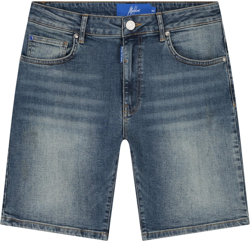Malelions Men Washed Denim Shorts