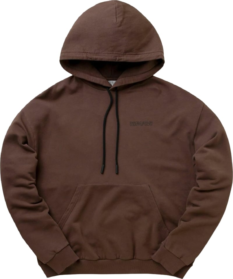 Marcelo Burlon Tempera Cross Over Hoodie Brown