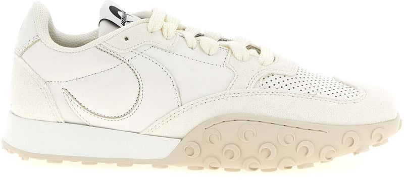 Marine Serre White Calfskin Athletic Sneakers