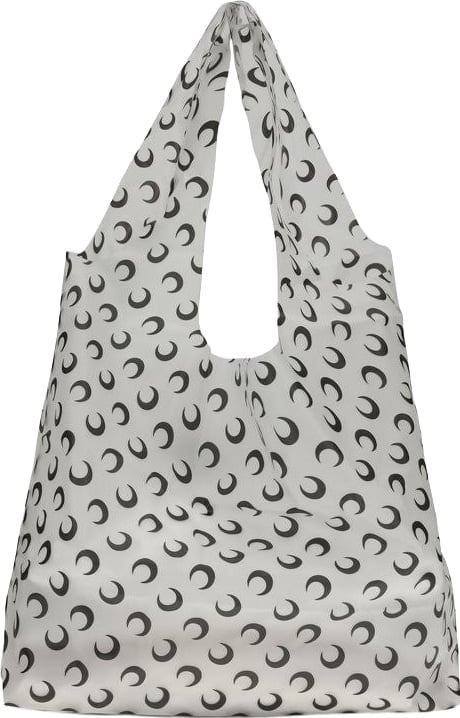 Marine Serre White Polyurethane Shoulder Bag