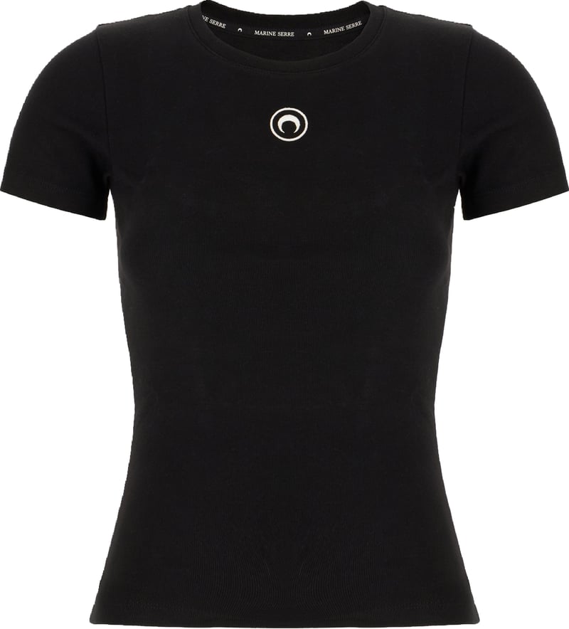 Marine Serre Black cotton t-shirt