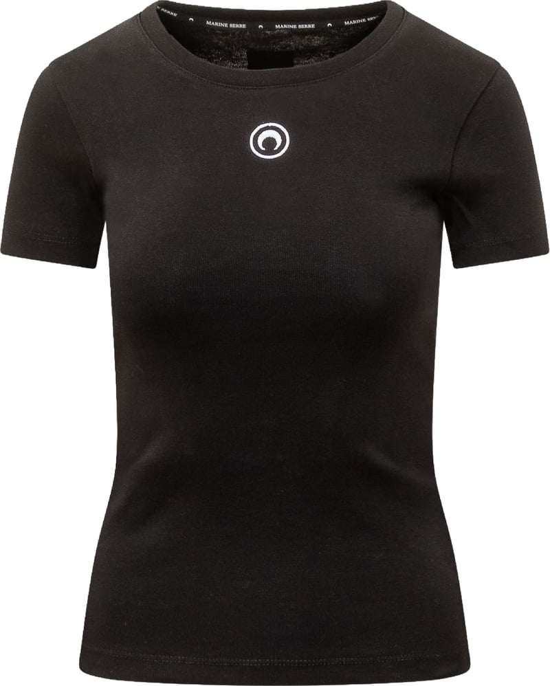 T-Shirt a Coste con Logo Moon