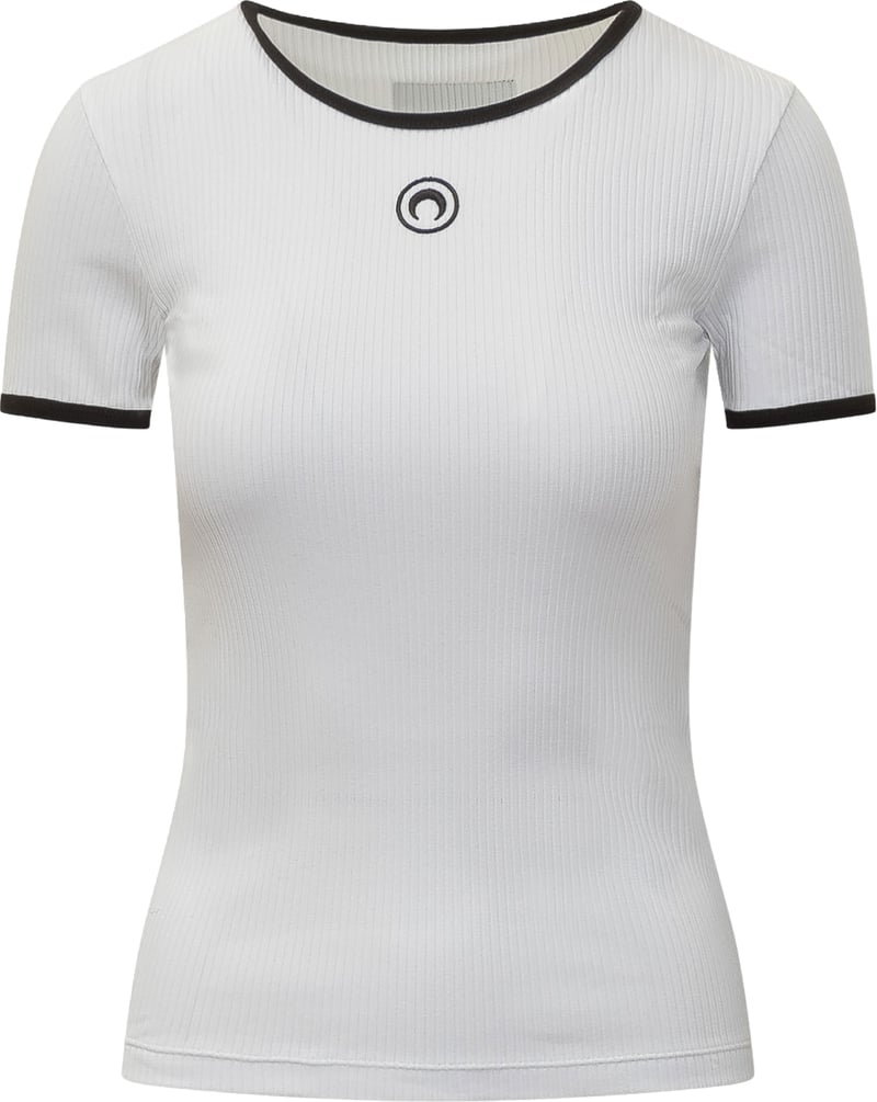 T-Shirt Bicolore con Logo Moon