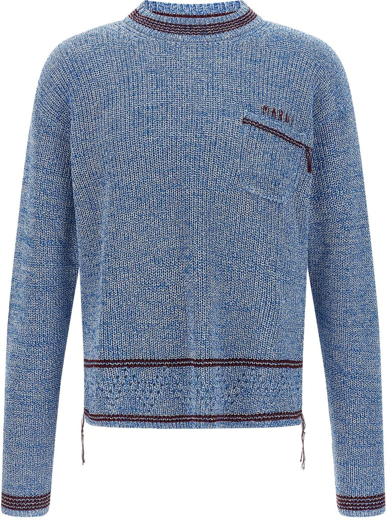 Marni Blue Cotton Cardigan